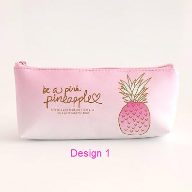 Pink Pineapple Pencil Case