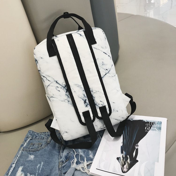 Marble Printed Backpack