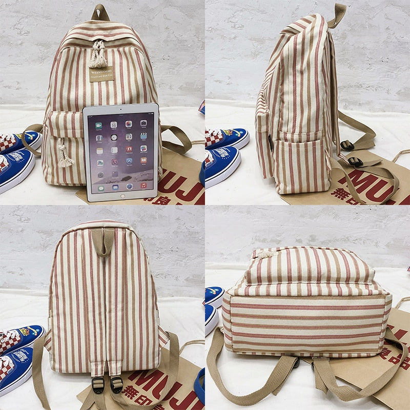 Striped Backpack