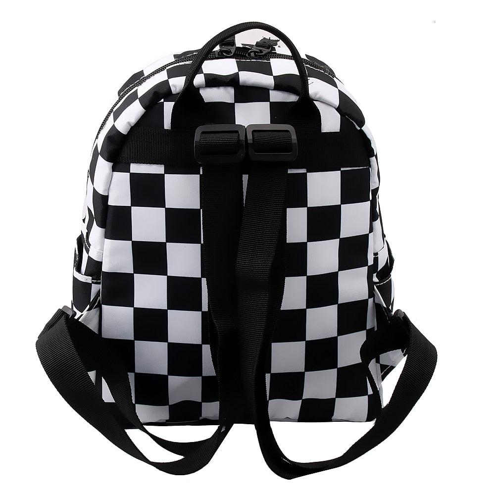 Black & White Checkered Backpack