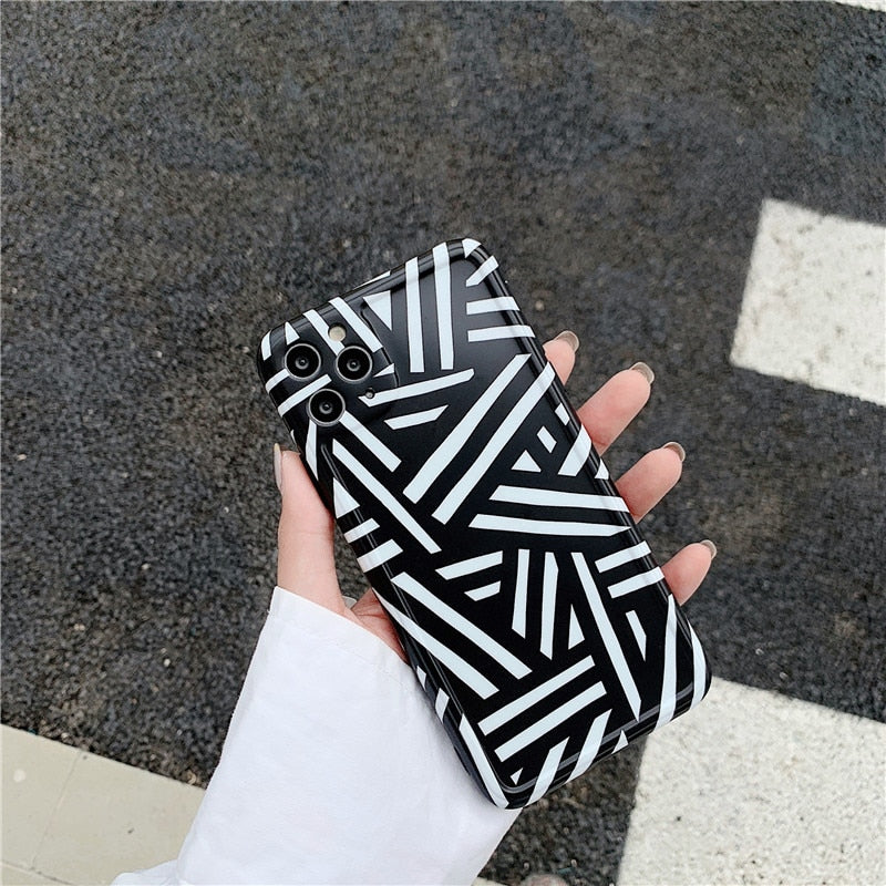 Black & White Stripes iPhone Case