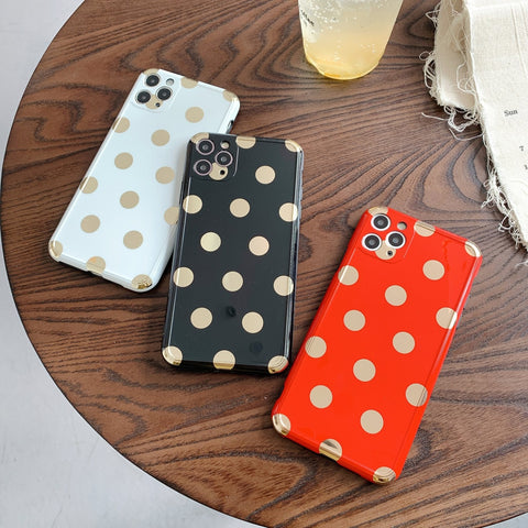 Gold Polka Dots iPhone Case