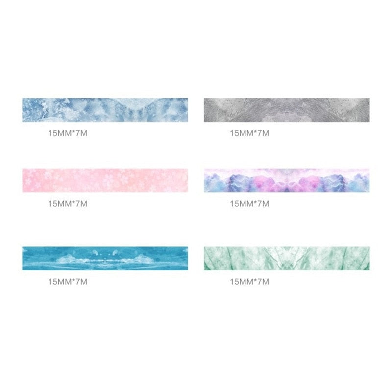Nature Color Washi Tape (Set of 6)