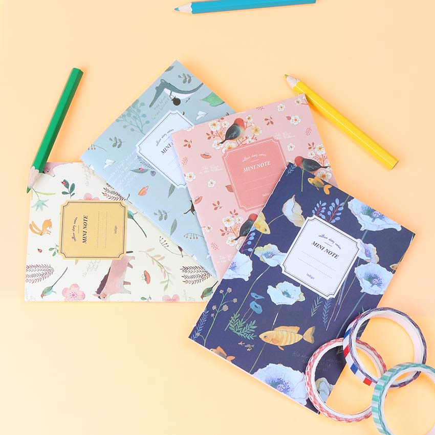 Mini Floral & Animal Notebook (Set of 4)