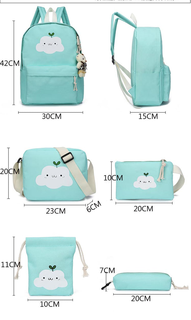 Kawaii Cloud Backpack (Set of 5)