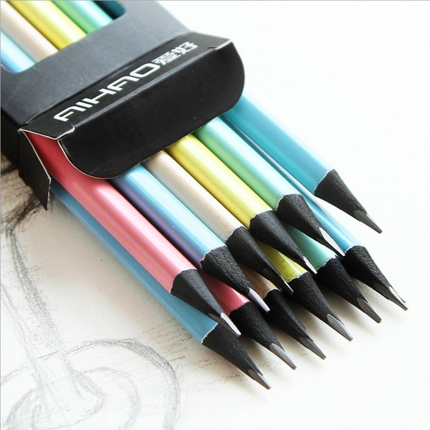 Wooden Rainbow Pencil (Set of 12)