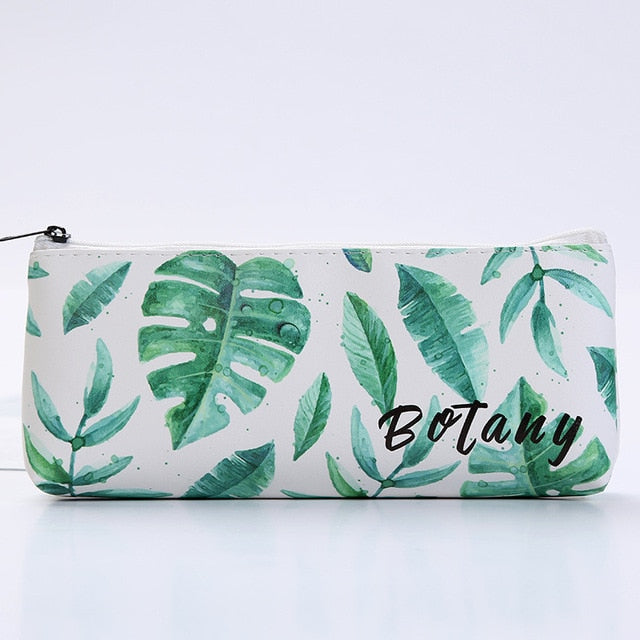 Green Leaves Pencil Case