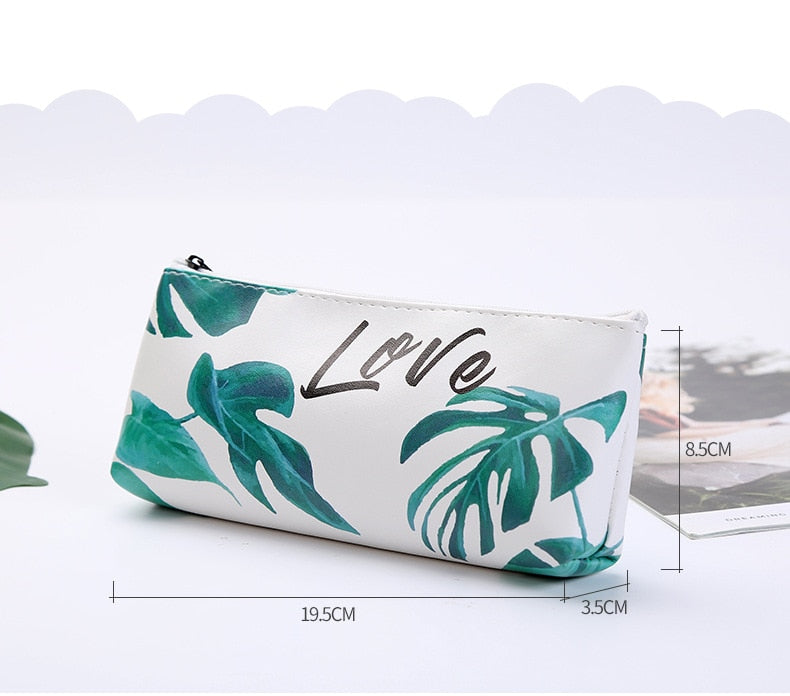 Green Leaves Pencil Case