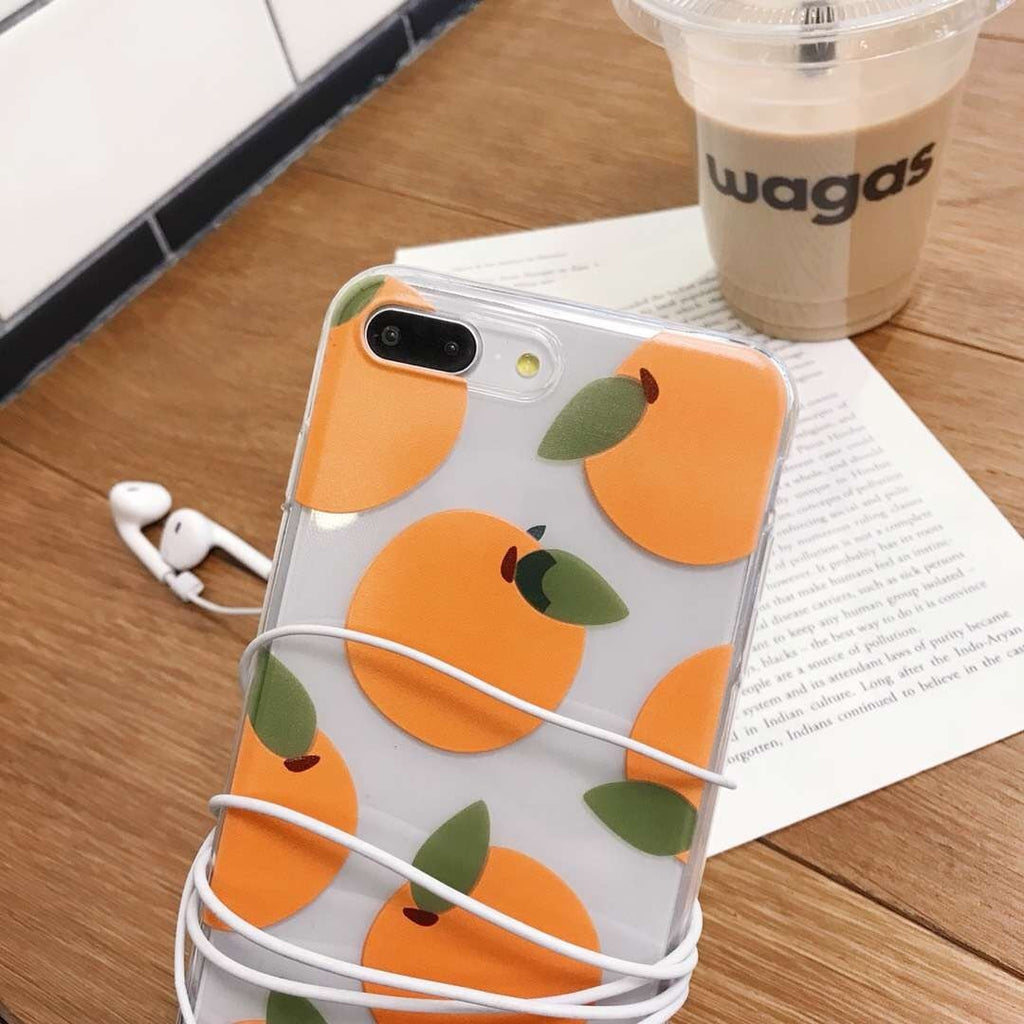 Orange Transparent iPhone Case