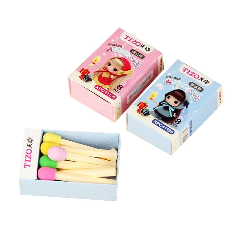 Matchsticks Eraser (Set of 8)