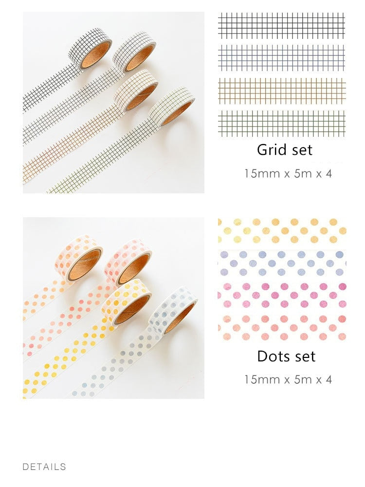 Lovely Pattern Washi Tape (Set of 4)