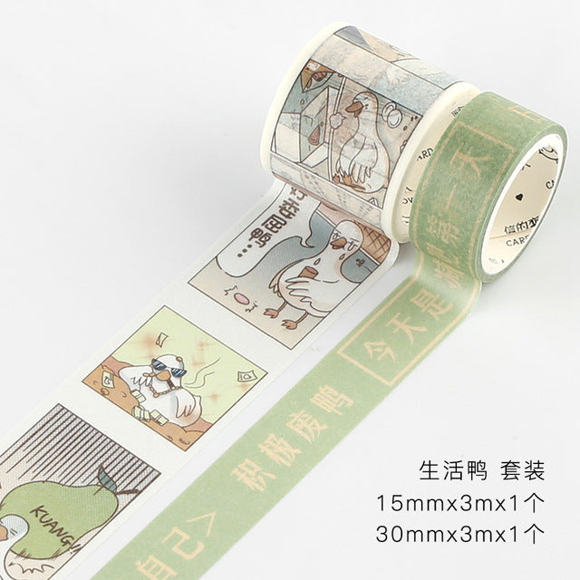 Kawaii Duck Washi Tape (Set of 2)
