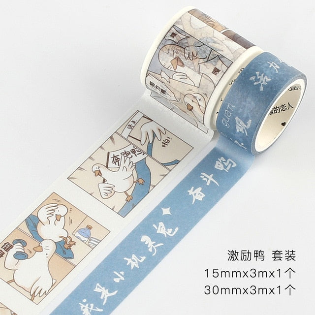 Kawaii Duck Washi Tape (Set of 2)