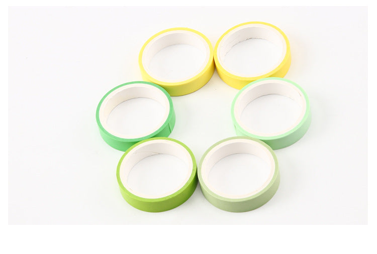 Macaron Color Washi Tape (Set of 6)