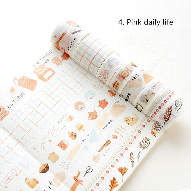 Daily Life Washi Tape (Set of 8)